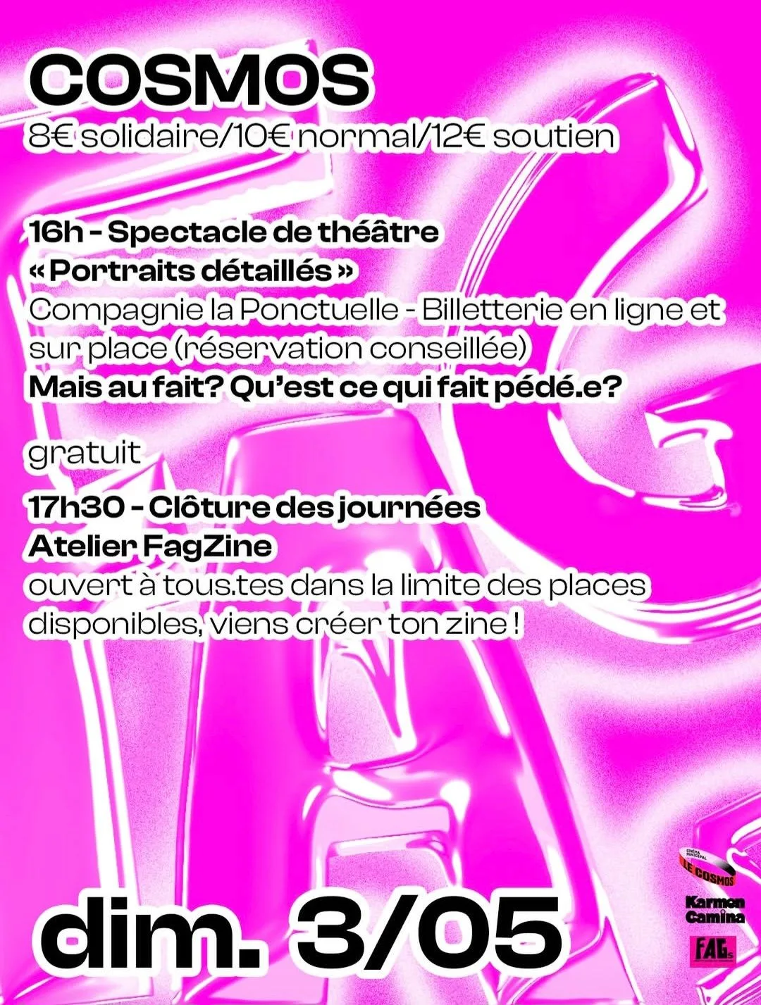 Journées pédé.e.s - Spectacle de théâtre « Portraits détaillés »