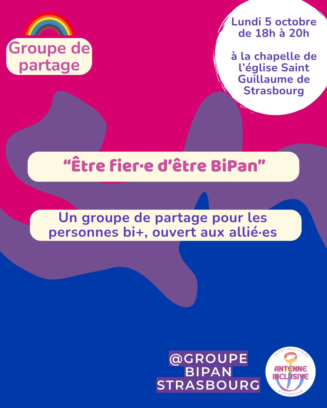 Groupe de partage sur les fiertés bipan : "Être fier·e d’être BiPan"